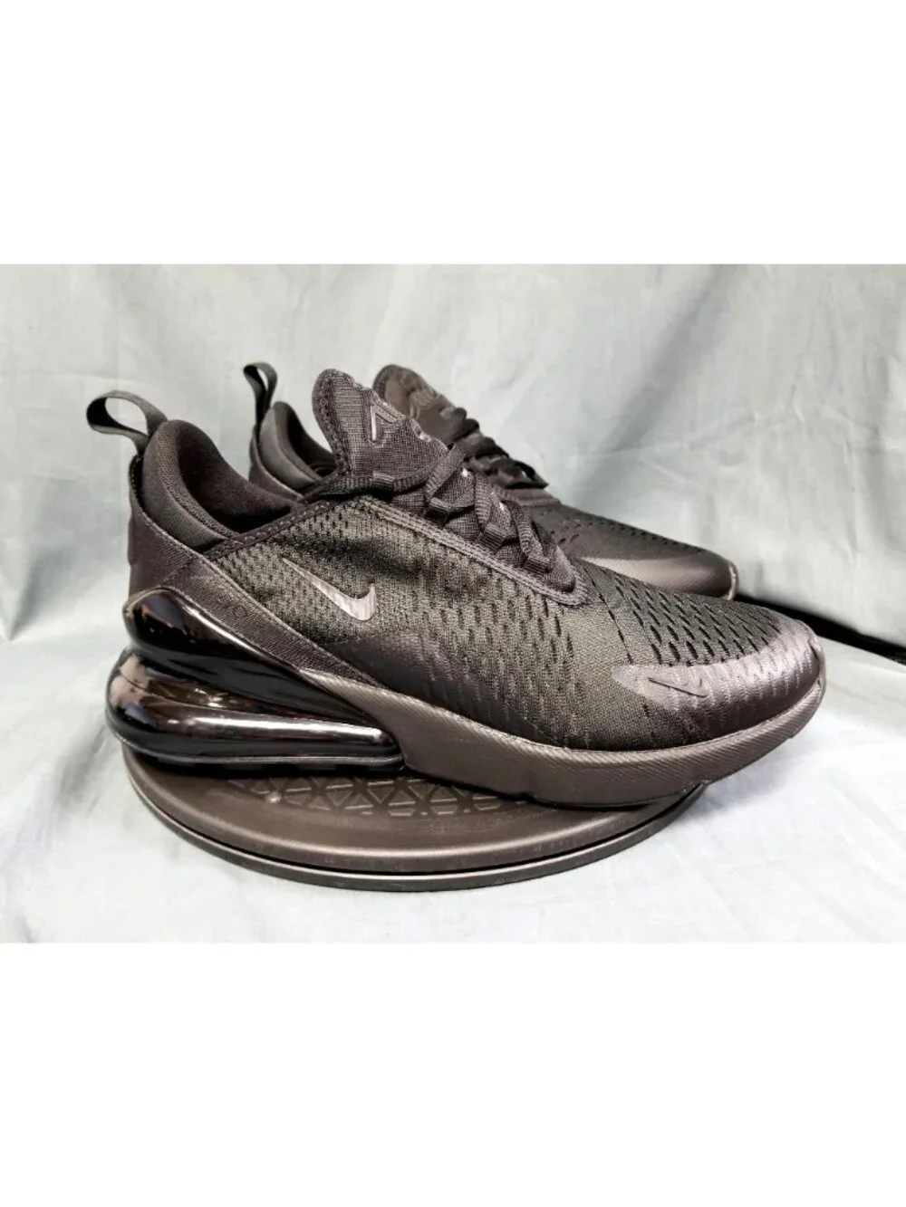 Nike Air Max 270 (GS) Sneakers Mesh Triple Black Boys Size 5 NEW NO BOX!